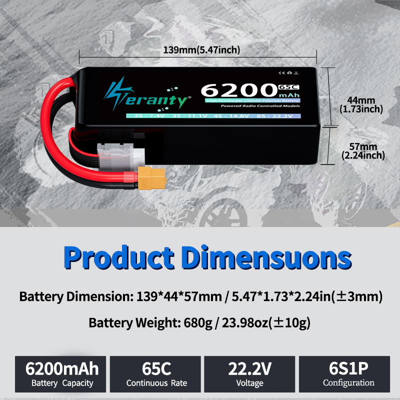 Batteria Lipo TERANTY 6S 6200m - Rc Hobby Land recensione e prezzo
